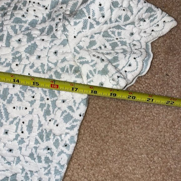 Shimmery Lacey St John Top w Sequins & Bling - Picture 6 of 9